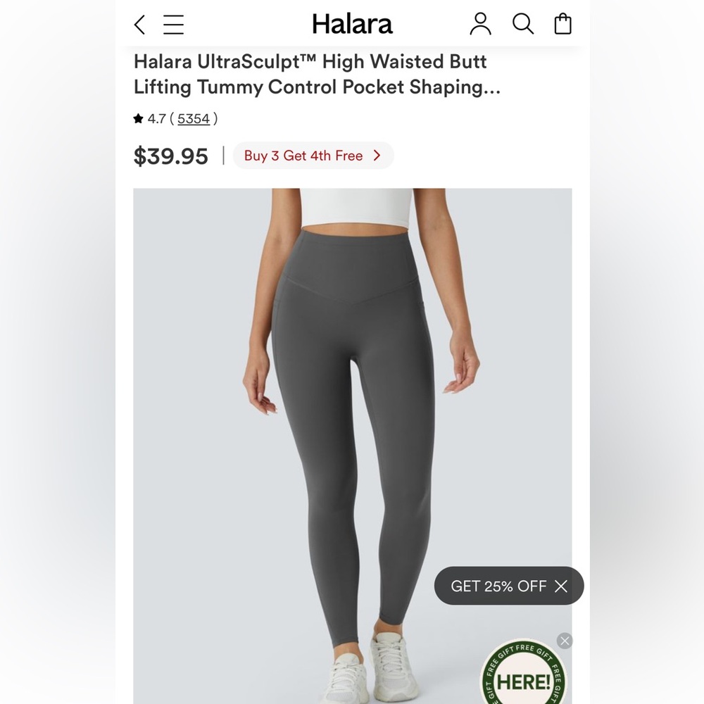 HALARA Size Small Full Length NWT UltraSculpt Hig… - image 1